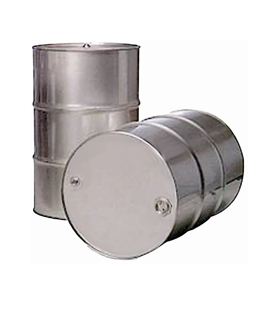 Fusto in acciaio con coperchio a cravatta da 220 litri, con guarnizione - omologato ADR