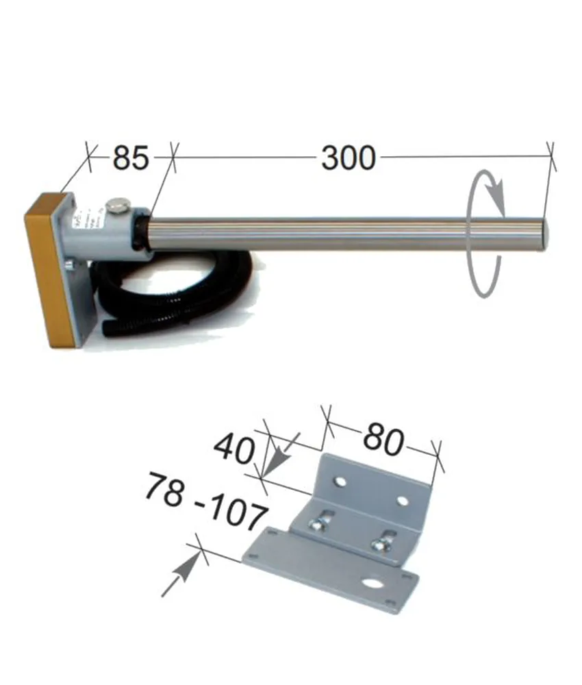 Kit per microinterruttore ad ancoraggio laterale, Asta L 30cm - ancoraggio laterale