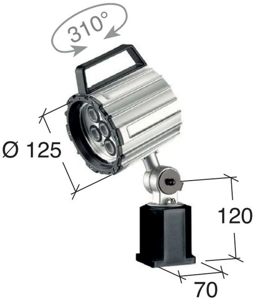 Lampada a led per macchine utensili, Orientabile - diverse lunghezze