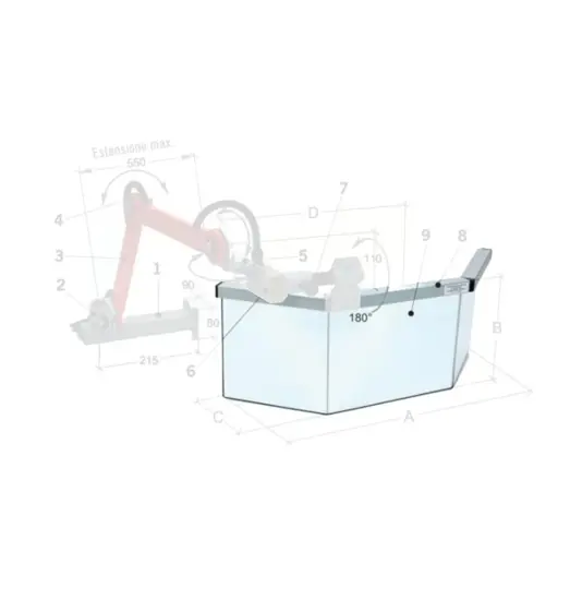 Ricambio per protezione fresatrice universale