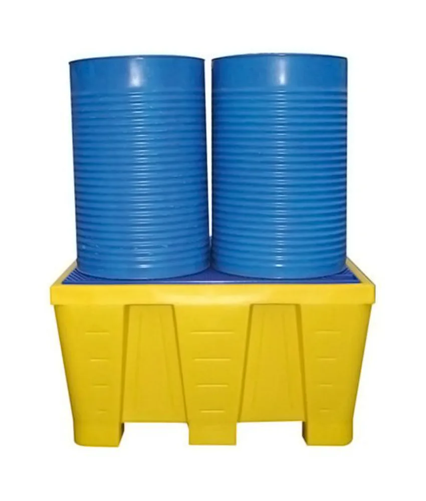Vasca contenimento per 4 fusti 200 litri, Per stoccaggio fino a 4 fusti da 200 litri con volume di raccolta di 880 litri