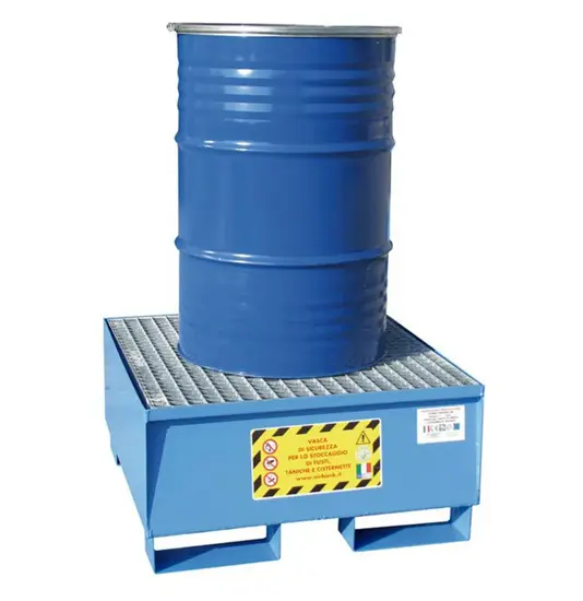 Vasca di contenimento liquidi per fusto 200 lt