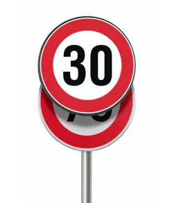 Pannello per copertura/sostituzione temporanea dei cartelli stradali tondi