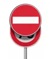 Pannello per copertura/sostituzione temporanea dei cartelli stradali tondi