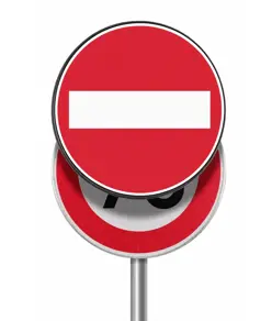 Pannello per copertura/sostituzione temporanea dei cartelli stradali tondi