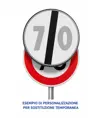 Pannello per copertura/sostituzione temporanea dei cartelli stradali tondi