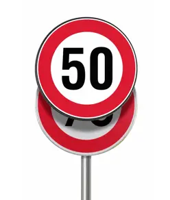 Pannello per copertura/sostituzione temporanea dei cartelli stradali tondi