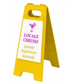 Cavalletto segnaletico personalizzato