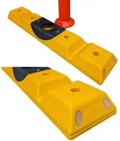 Cordolo stradale con delineatore cilindrico