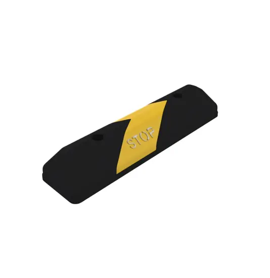 Fermaruota nero/giallo con scritta stop rifrangente  IN OFFERTA