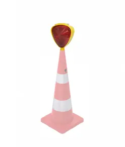 Lampeggiatore led con batteria e pannello solare  per paletti o transenne codice ZEP