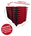 Kit di 4 transenne stradali pubblicitari, in policarbonato robusto alleggerito  ZT80150