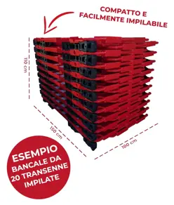 Transenna stradale pubblicitaria, in policarbonato robusto alleggerito  ZT80150
