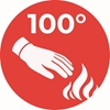 Resistenza al calore da contatto fino a 100°C