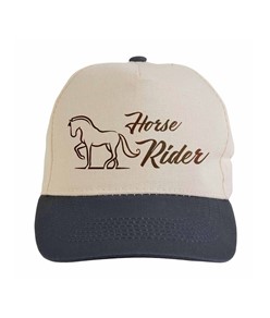 Cappellino in cotone naturale, 5 pannelli con visiera colorata Cappellino in cotone naturale, 5 pannelli con visiera colorata