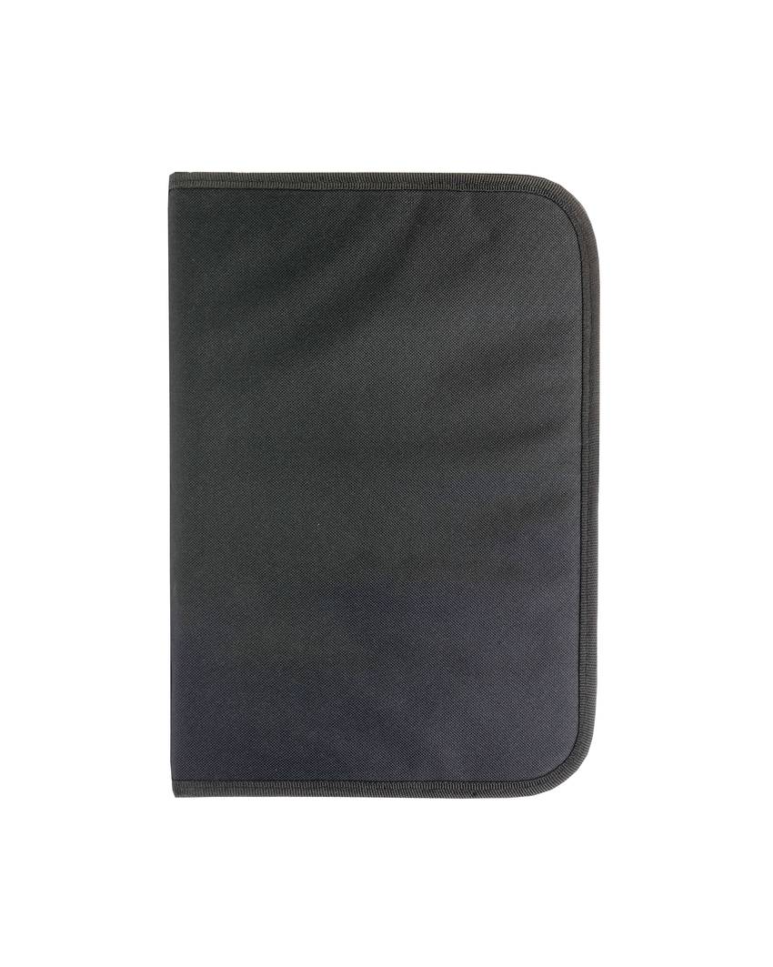 Cartella congresso richiudibile con cerniera, con  6 scomparti interni