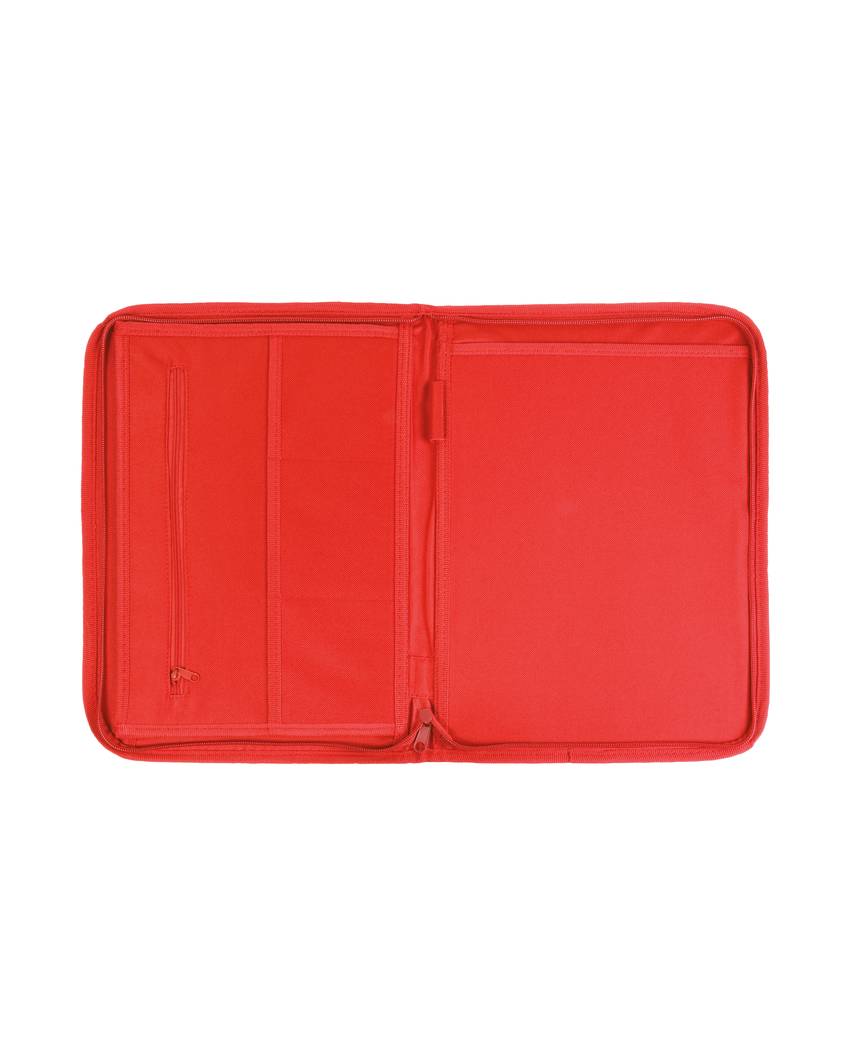 Cartella congresso richiudibile con cerniera, con  6 scomparti interni