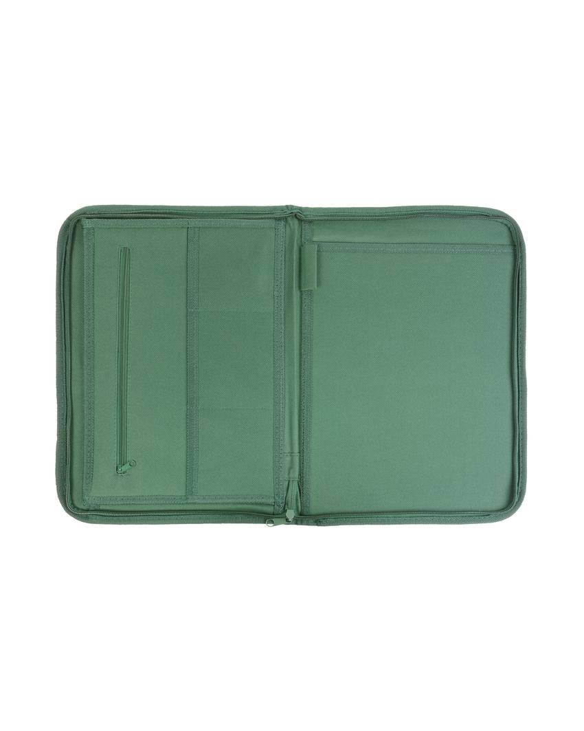 Cartella congresso richiudibile con cerniera, con  6 scomparti interni