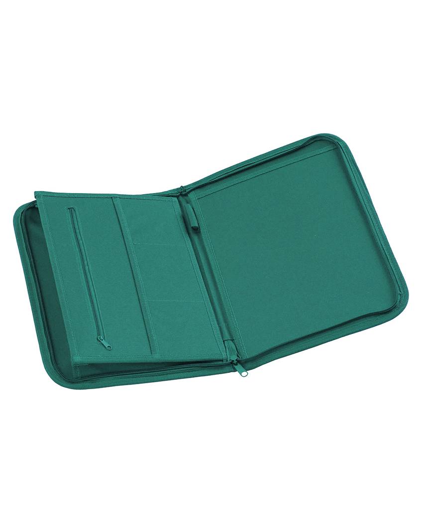 Cartella congresso richiudibile con cerniera, con  6 scomparti interni