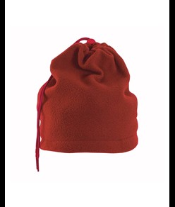 Fascia scalda-collo in polar, trasformabile in cappello regolazione con cordino