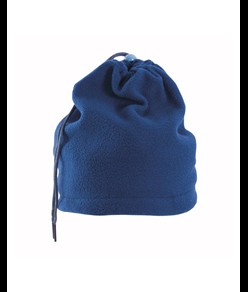 Fascia scalda-collo in polar, trasformabile in cappello regolazione con cordino