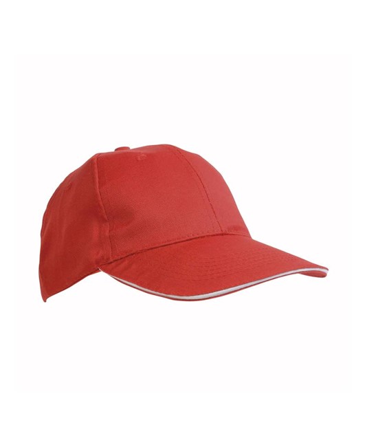 Cappellino in cotone/polyester, 6 pannelli con visiera sandwich Cappellino in cotone/polyester, 6 pannelli con visiera sandwich