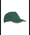 Cappellino ad alta visibilità in cotone, 5 pannelli con bande e chiusura catarifrangenti