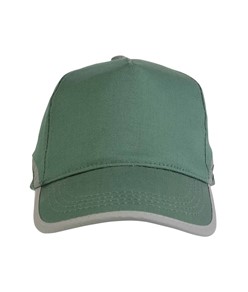 Cappellino ad alta visibilità in cotone, 5 pannelli con bande e chiusura catarifrangenti Cappellino ad alta visibilità in cotone, 5 pannelli con bande e chiusura catarifrangenti