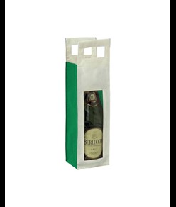 Borsa portabottiglia, con finestra in plastica