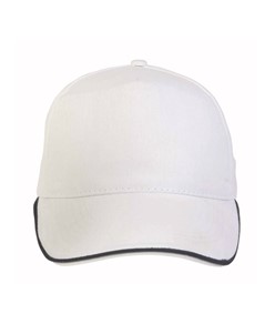 Cappellino in cotone, 5 pannelli con profilo in contrasto Cappellino in cotone, 5 pannelli con profilo in contrasto