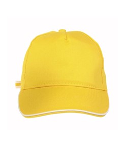 Cappellino in cotone, 5 pannelli con profilo in contrasto Cappellino in cotone, 5 pannelli con profilo in contrasto