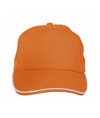 Cappellino in cotone, 5 pannelli con profilo in contrasto Cappellino in cotone, 5 pannelli con profilo in contrasto