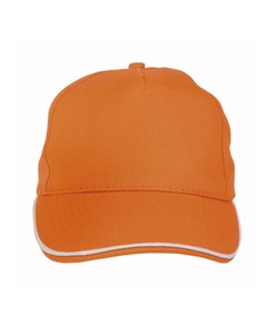 Cappellino in cotone, 5 pannelli con profilo in contrasto Cappellino in cotone, 5 pannelli con profilo in contrasto