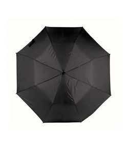 Mini ombrello automatico con manico curvo gommato e astuccio in tinta Mini ombrello automatico con manico curvo gommato e astuccio in tinta