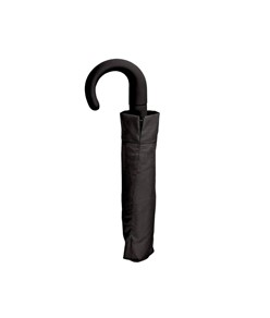 Mini ombrello automatico con manico curvo gommato e astuccio in tinta Mini ombrello automatico con manico curvo gommato e astuccio in tinta