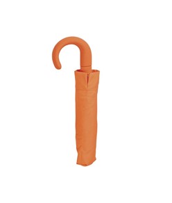 Mini ombrello automatico con manico curvo gommato e astuccio in tinta Mini ombrello automatico con manico curvo gommato e astuccio in tinta
