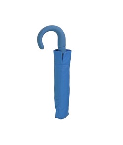 Mini ombrello automatico con manico curvo gommato e astuccio in tinta Mini ombrello automatico con manico curvo gommato e astuccio in tinta