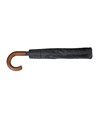 Ombrello automatico a pulsante con manico curvo in legno e astuccio in tinta Ombrello automatico a pulsante con manico curvo in legno e astuccio in tinta