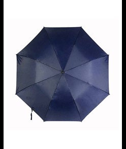 Ombrello automatico a pulsante con manico curvo in legno e astuccio in tinta