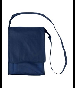 Shopper tascapane con soffietto in TNT 80 g/m2 cucito con tracolla Handle