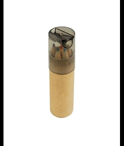 Set di 6 matite in legno colorate a sezione esagonale in confezione cilindrica di cartone