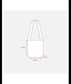 Shopper bicolore in TNT, tracolla e soffietto Handle