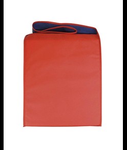 Shopper bicolore in TNT, tracolla e soffietto Handle