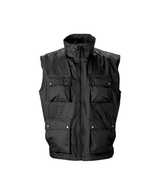 Gilet multitasca in poliestere foderato internamente con rete Gilet multitasca in poliestere foderato internamente con rete