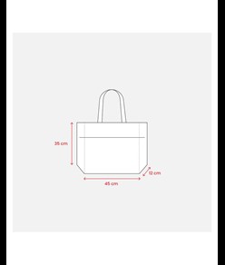 Shopper con soffietto in Juta con interno cerato, manici e tasca esterna Handle