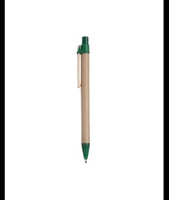 Penna a scatto, in cartoncino, con clip in legno