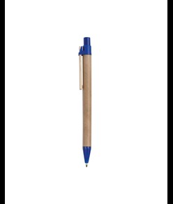 Penna a scatto, in cartoncino, con clip in legno