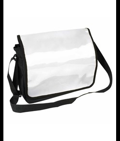 Cartella in poliestere 600D con tracolla regolabile e patta in PVC lucido