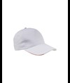 Cappellino in cotone, 5 pannelli con profilo e ricamo tricolore