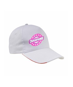 Cappellino in cotone, 5 pannelli con profilo e ricamo tricolore Cappellino in cotone, 5 pannelli con profilo e ricamo tricolore